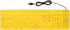 Foldable Silicone Keyboard, 108 Keys Waterproof Rollup USB Wired Keyboard for PC, Laptop, Notebook (Yellow)