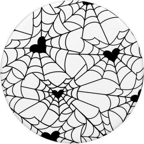 Heart Spiderweb Pattern Halloween Witchy Magical PopSockets Swappable PopGrip