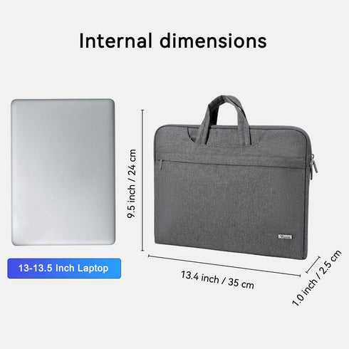 Voova 13-14 Inch Laptop Sleeve Shoulder Bag, Waterproof Carrying Case for MacBook Air/Pro, Dell XPS, HP Chromebook -