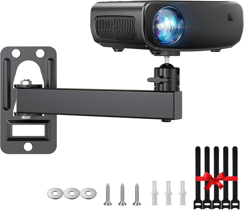 Mini Ceiling Wall Projector Mount Stand - Adjustable Tilt & Swivel Hanger for Mini Projector