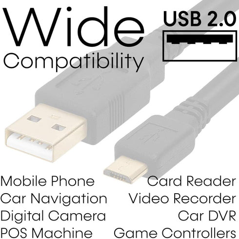 Cmple Micro USB Cable 3ft Male to Male Charging Cable for Android Phone, Laptop, PC, Tablet, Car GPS, Power Bank