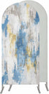 Jnbasdffb 7.2 Blue Gray Ombre Wedding Arch Cover, Stretchy Spandex Arch Backdrop Stand Covers FT, Vintage Abstract Art