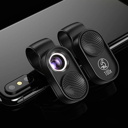 100x Mini Pocket Microscope for Phone, Smartphone Microscope with LED Light, Lens Protective Cover for Android OS