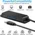 4-Port USB 3.0 Portable Desk Hub, Fixable USB Data Hub with 3.3ft Cable for MacBook, iMac, Notebook PC