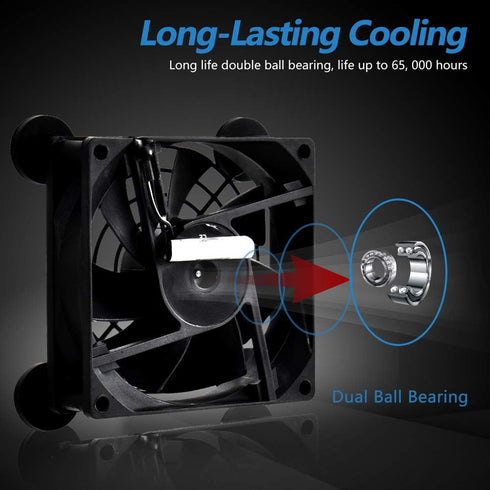 Quiet 80mm USB Fan, 5V Portable Cooling Fan for Xbox, DVR, PlayStation, Router, TV Receiver, Computer Cabinet Cooler