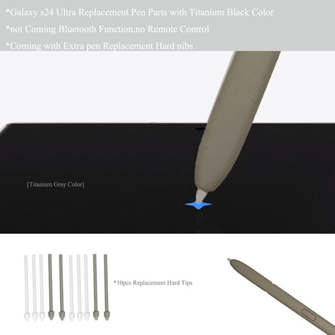 Galaxy S24 Ultra Touch S Pen Replacement, Without Bluetooth, Parts for Samsung Galaxy S24 Ultra (5G) s928 6.8 Inches -