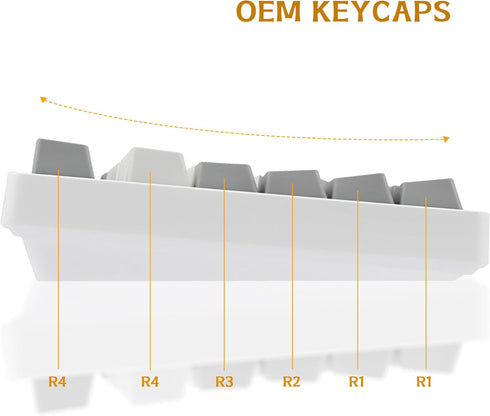 Happy Balls PBT Keycaps, Backlit Cherry MX Keycap Set with Keycap Puller for US Layout 61 87 104 108 MX Switches (Grey