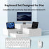 TECKNET Set USB Wired Keyboard and Mouse for Mac, Dual Interface(Type-C and USB A), Ergonomic Slim Keyboard Compatible