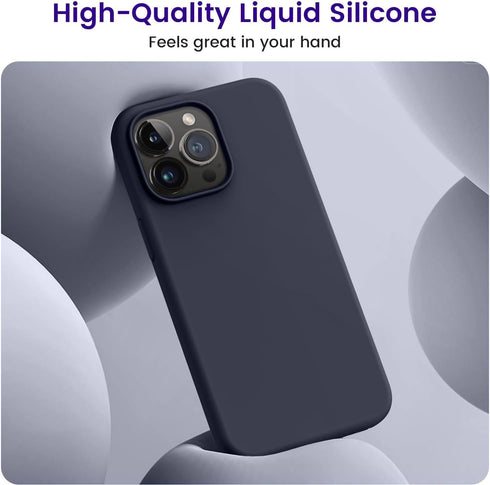 OTOFLY Designed for iPhone 15 Pro Case, Silicone Shockproof Slim Thin Phone Case for iPhone 15 Pro(6.1 inch), (Midnight Blue)