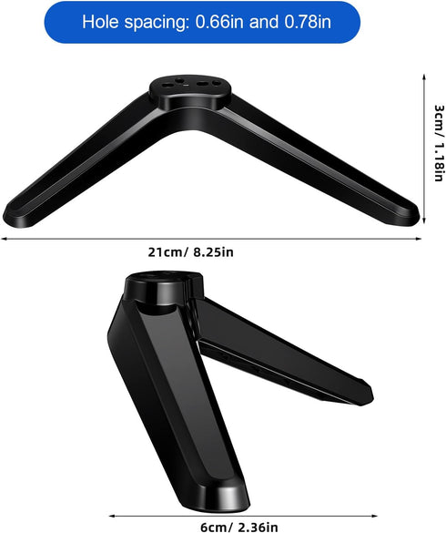 DECHOUS 32-55 Inches TV Base Stand Legs Compatible with Roku TV - Plastic TVs Legs Replacement with Screws, Easy