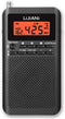 NOAA Weather AM FM Radio, Portable Battery Operated with Stereo Earphone, LCD Display Digital Alarm Clock