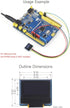 0.49inch 5, 6432 I2C Communication, Waveshare OLED Display Module, Compatible with Raspberry Pi Resolution, Black/White