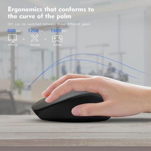 ONE-UP 2.4G Wireless Keyboard and Mouse Combo, Ergonomic Design, Silent Operation, for Mac, Windows, Laptop