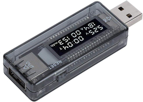 USB Power Tester KWS-V21, USB Tester Voltmeter Ammeter Power/Capacity/Mobile Power Testing Tool for Wall Chargers
