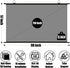 XIAOHUI 110 inch 3 4K 16:9 Projector Screen, Portable Movie Projector Screen for Outdoor Indoor with pcs Adhesive Hook