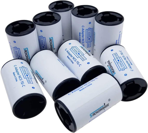 10 Pack AA to C Size Battery Spacer Converter Case, Sackorange C Size Battery Adapter