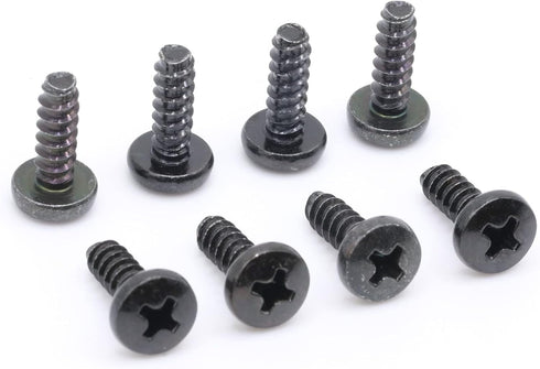 Replacement Screws, 1 Set of Metric Screws (Model RS-198132), Pan Head, Philips Drive, Black Plated, Pack of 8