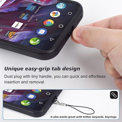 12PACK USB C Anti Dust Plug with Easy-Grip Tab for Samsung Galaxy S23-S20, A54, Google Pixel 8 7, OnePlus, MacBook, Laptop, Cell Phone Dust Cover Compatible with All USB Type-C Ports
