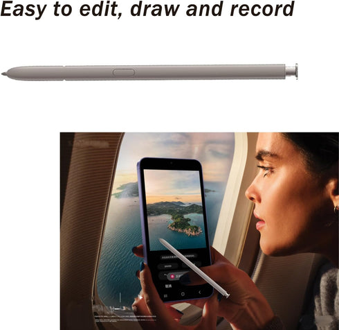2 Pack Galaxy S24 Ultra S Pen Replacement for Samsung Galaxy S24 Ultra 5G Stylus Pen Galaxy S24 Ultra Stylus Pen for Samsung Galaxy S24 Ultra S24 Ultra S Pen for Samsung Galaxy S24 Ultra(Light Gray)