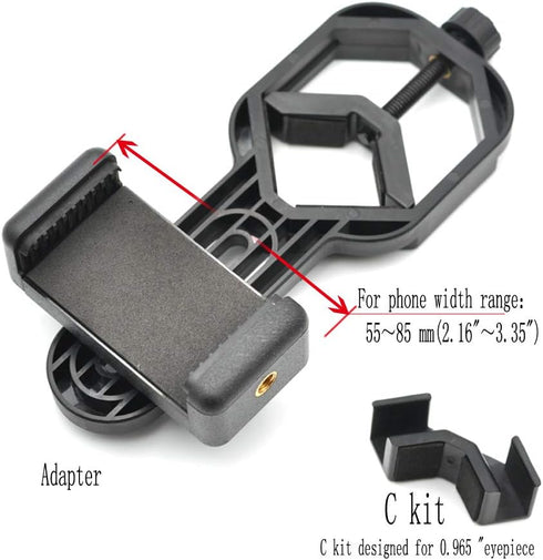 Smartphone Microscope Adapter Mount, Universal Phone Scope Mount for Telescope, Spotting Scope, Binocular