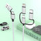 MTAKYI Multi 5 in 1 Universal USB Charging Cable, 3M/10FT USB A/Type C to Lightning+Type C+Micro USB Nylon Braided Sync