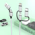 MTAKYI Multi 5 in 1 Universal USB Charging Cable, 3M/10FT USB A/Type C to Lightning+Type C+Micro USB Nylon Braided Sync