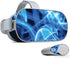 MightySkins Skin Compatible with Oculus Go Mobile VR - Blue Flames | Unique, Durable, and Protective Vinyl Decal Wrap