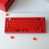 114 Keys Transparent Keycaps, PC Cherry Profile Red Crystal Keycap Set for Cherry MX Switches Mechanical Keyboard