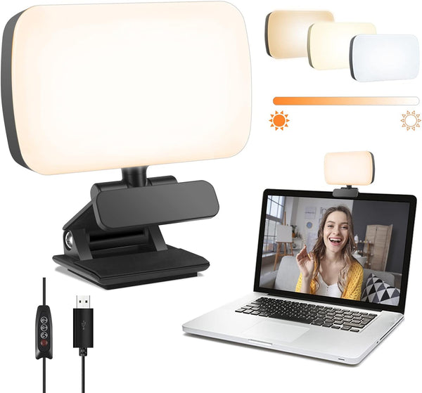 fansrocck Video Conference Lighting, Webcam Lighting for Remote Working, Zoom Lighting for Laptop/Computer,