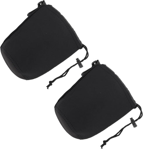 2pcs Camera Lens Bag Accessories, Drawstring Lens Case Pouch for DSLR Camera Lens, Shockproof Neoprene