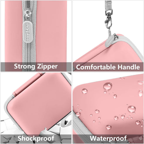 Leayjeen Underwater Camera Case for EUXOR/YEEIN/FKATEEN/YISENCE/HICSHON 10FT 30MP FHD 1080P Waterproof Camera (Pink)