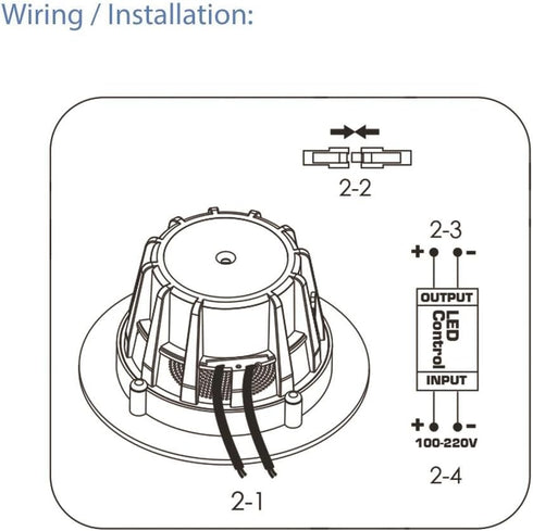 Pyle 4” Pair Flush Mount in-Wall in-Ceiling 2-Way Home Speaker System with Built-in LED Lights, White