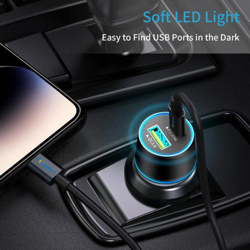 Fast USB C Car Charger, Meagoes 20W PD Rapid Charging Adapter for Apple iPhone 14 Pro Max/14 Pro/13/12/11/XS