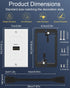2.1 8K 8K@60Hz 4K@120Hz, 3D, 48 HDMI Wall Plate, ELECTOP HDMI Wall Outlet Pass Through with Low Voltage Metal Mounting