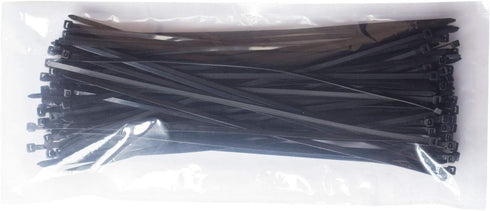 Extra Heavy Duty Cable Ties, Durable Nylon Zip Ties, 14 Inch Auto-Locking Wraps, 100pcs Per Package, 5X350-BLACK