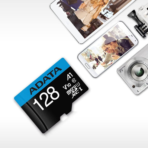ADATA 128GB 10 V10 A1 100 (AUSDX128GUICL10A1-RA1) Premier MicroSDHC/SDXC UHS-I Class Memory Card with Adapter Read up