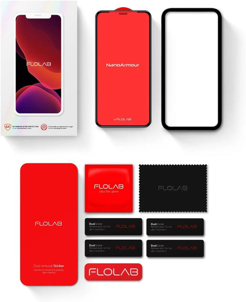 FLOLAB NanoArmour for iPhone 11 XR, Ultra Clear Anti Blue Light Blocker Screen Protector, Durable, Easy to Install