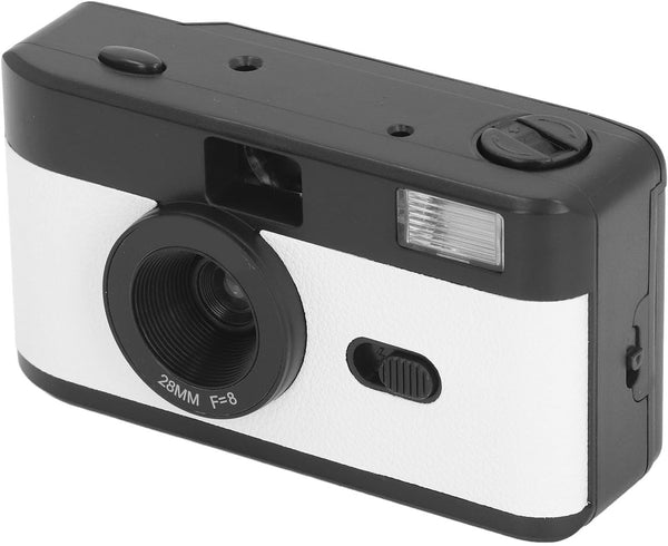 XUMIUZIY Film Camera 35MM, Reusable with Flash, Supports 135 or 35MM Black and