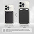 Sinjimoru Pull & Eject Magnetic Wallet for iPhone, Vegan Leather Magnetic Card Holder Compatible with MagSafe - Brown