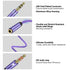 Headset 3.5mm 2 3.5mm and Microphone Splitter Cable for PC, Braided Female to Dual Male Mic Audio Y Splitter Cable Cord