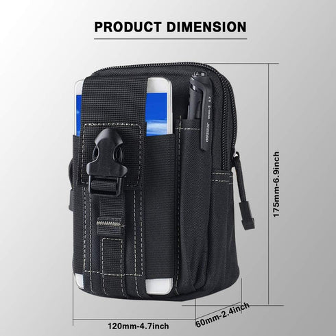 Universal Outdoor Phone Pouch Case, Waist Cell Phone Holster Belt Bag for iPhone X 8 7 6 6s Plus, Samsung Galaxy