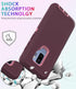 Shockproof Dropproof Case for Samsung Galaxy S9 Plus, Heavy Duty Protective Cover for 6.2 Inch (Purple/Pink)