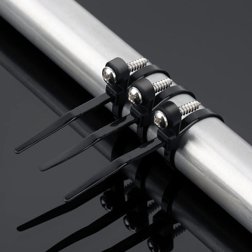 XINGO 100PCS 8 inch Zip Ties with Screw Hole, Heavy Duty Nylon Cable Tie for Indoor & Outdoor