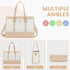 LOVEVOOK 15.6 Inch Laptop Bag for Women, Canvas Tote with Clutch Purse, Large Capacity Work Bag for Office