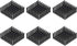 uxcell 10x25x25mm Black Aluminum Heatsink, Thermal Adhesive Pad Cooler for Cooling 3D Printers, 6 Pcs