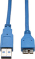Tripp Lite U326-003 USB 3.0 Super Speed Device Cable - 5Gbps (A Male to Micro B Male), 3 Feet, Blue