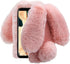 Rabbit Fur Ball Case for Samsung Galaxy Note 8 - Luxury Cute 3D Diamond Winter Warm Soft Furry Phone Cover