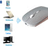 Bluetooth Mouse for Laptop/Tablet/iPhone/Android PC, Rechargeable Slim Quiet Mice Compatible with Windows/Linux, Silver