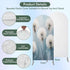 Jnbasdffb 7.2 Spring Floral Wedding Arch Cover, Stretchy Spandex Arch Backdrop Stand Covers FT, White Flowers Pastoral