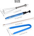 SAVITA Mechanical Keyboard Switch Puller Set, Keycap Remover Kit Keyboard Cleaner Tool Including Keycap Puller, Switch Clamp, Stem Holder, Lube Pen-Easy to Pull (Blue, Yellow)